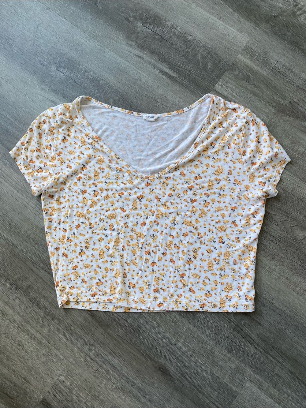 Garage floral crop top